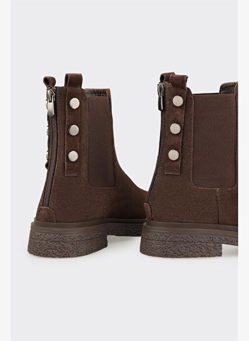 Kahve Deri Kadın Günlük Bot - Görsel 5