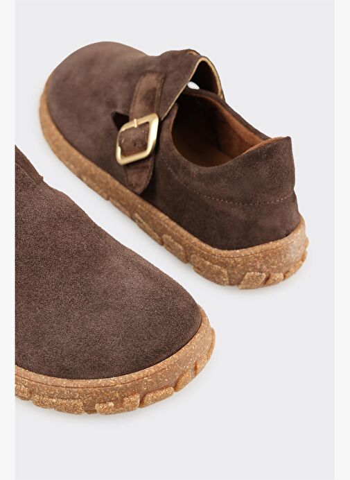 Kahve Deri Kadın Günlük Ayakkabı - Görsel 6