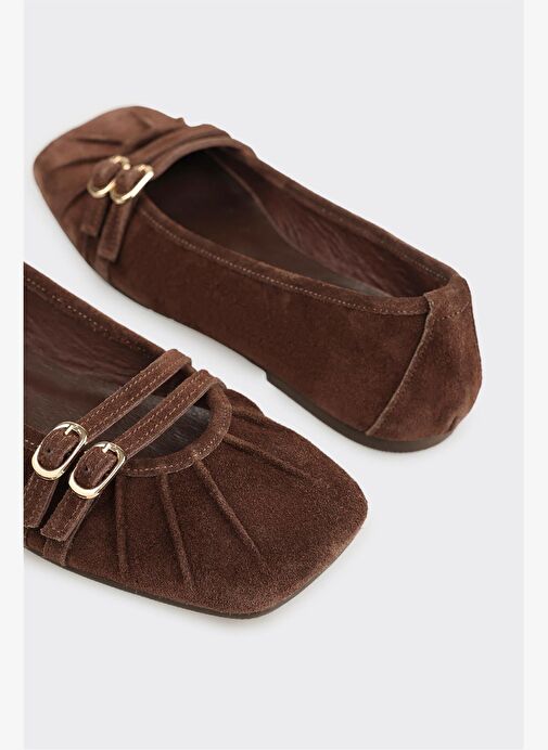 Kahve Deri Kadın Günlük Ayakkabı - Görsel 6