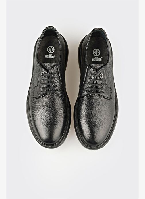 Siyah Deri Erkek Günlük Ayakkabı - Görsel 5