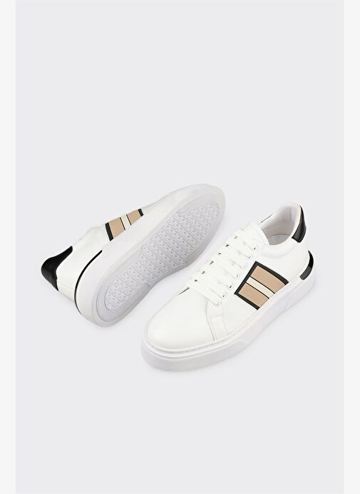 Beyaz Erkek Spor Ayakkabı - Görsel 4