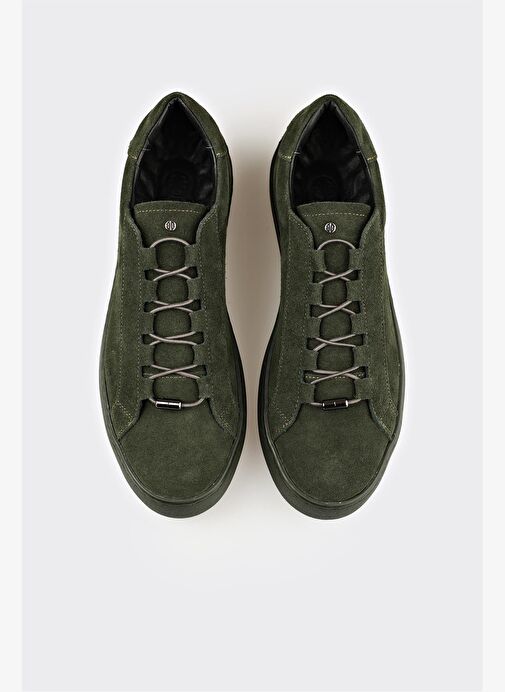 Haki Deri Erkek Günlük Ayakkabı - Görsel 5