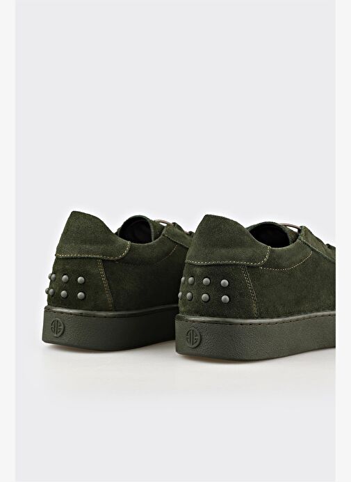 Haki Deri Erkek Günlük Ayakkabı - Görsel 6