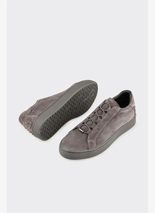 Antrasit Deri Erkek Günlük Ayakkabı - Görsel 4