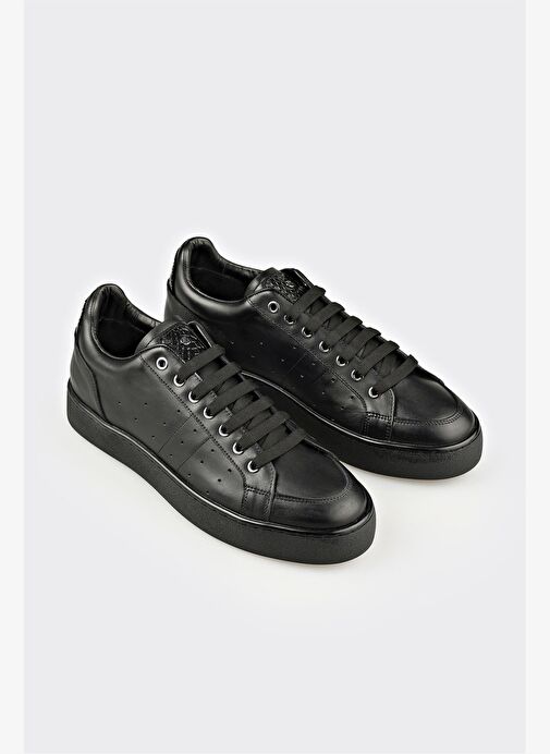 Siyah Deri Erkek Günlük Ayakkabı - Görsel 3