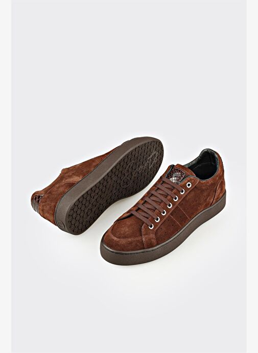 Kahve Deri Erkek Günlük Ayakkabı - Görsel 4