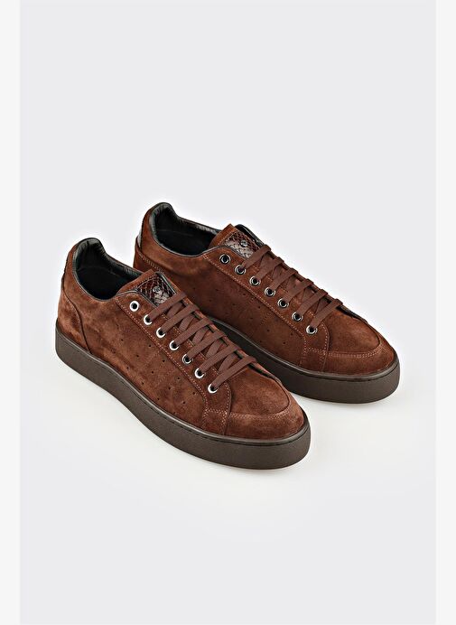 Kahve Deri Erkek Günlük Ayakkabı - Görsel 3