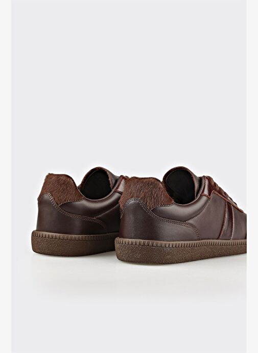 Kahve Deri Kadın Spor Ayakkabı - Görsel 6