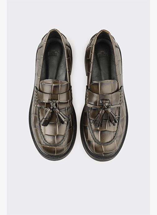 Yeşil Deri Kadın Günlük Ayakkabı - Görsel 5