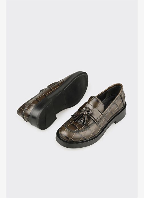 Yeşil Deri Kadın Günlük Ayakkabı - Görsel 4