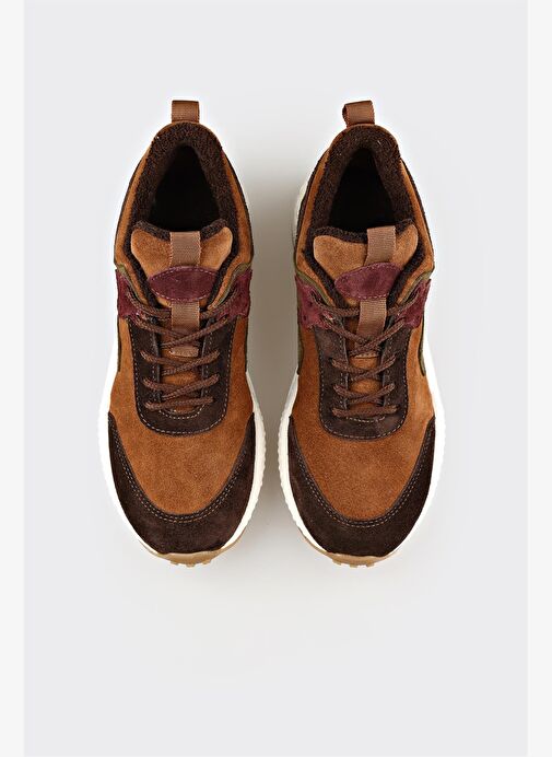 Kahve Deri Kadın Spor Ayakkabı - Görsel 5