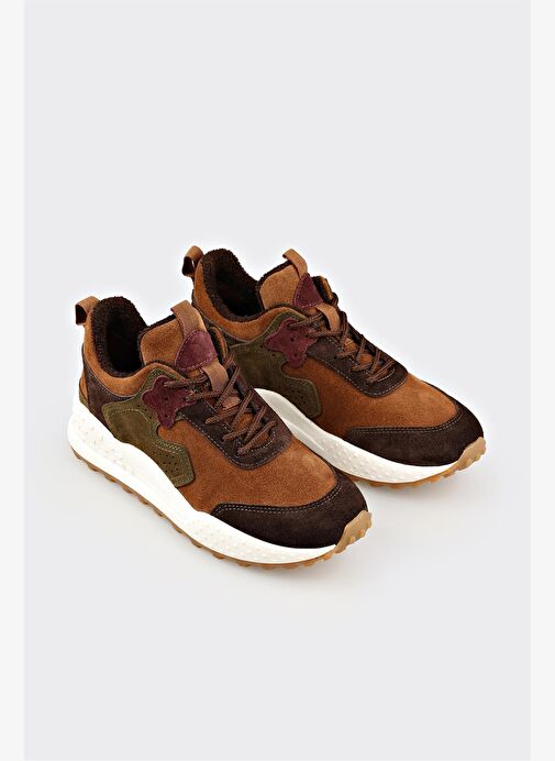 Kahve Deri Kadın Spor Ayakkabı - Görsel 3