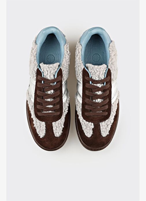 Kahve Deri Kadın Spor Ayakkabı - Görsel 5