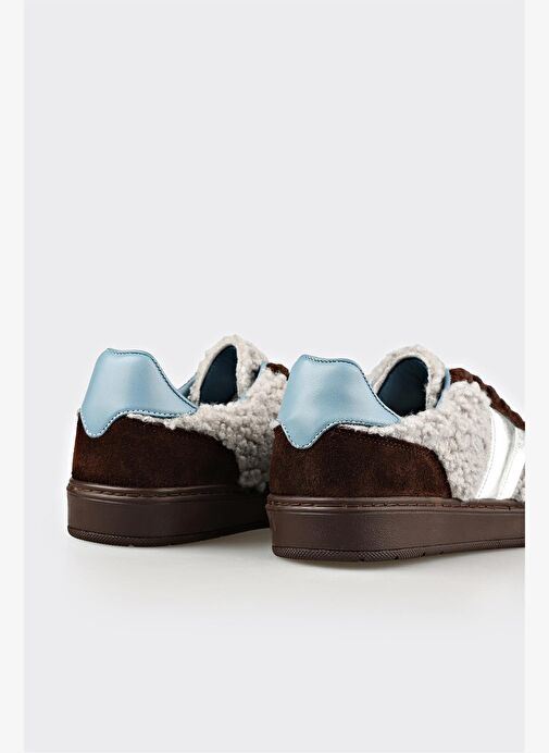 Kahve Deri Kadın Spor Ayakkabı - Görsel 6