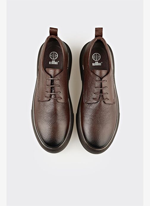 Kahve Deri Erkek Günlük Ayakkabı - Görsel 5