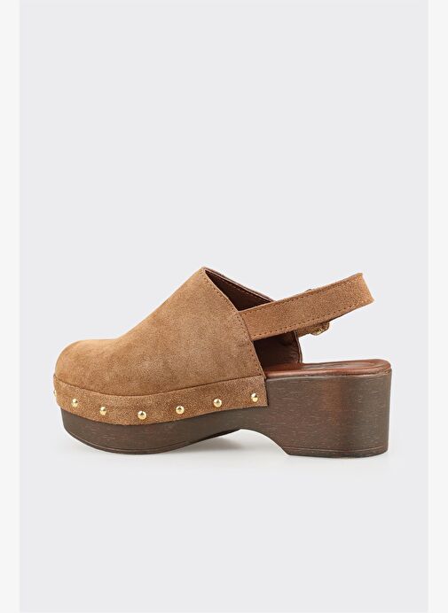 Taba Deri Kadın Terlik - Görsel 4