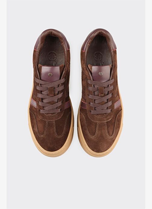 Kahve Deri Kadın Spor Ayakkabı - Görsel 5