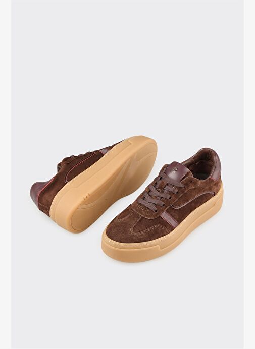 Kahve Deri Kadın Spor Ayakkabı - Görsel 4