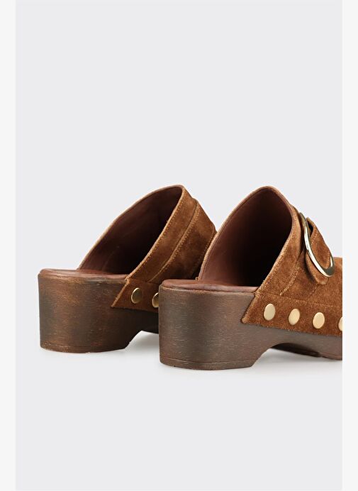 Taba Deri Kadın Terlik - Görsel 5