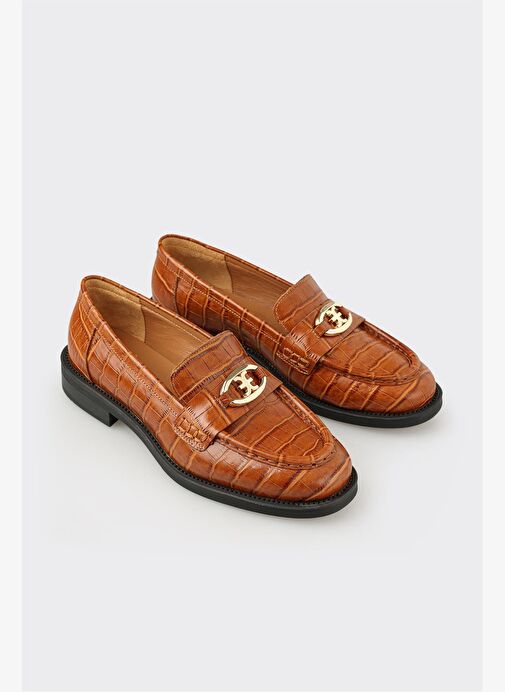 Taba Deri Kadın Günlük Ayakkabı - Görsel 3