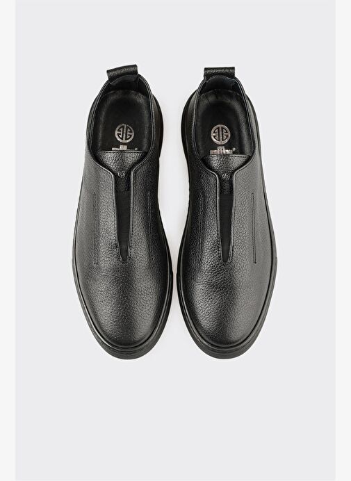 Siyah Deri Erkek Günlük Ayakkabı - Görsel 5