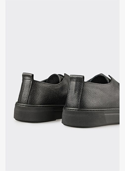 Siyah Deri Erkek Günlük Ayakkabı - Görsel 6