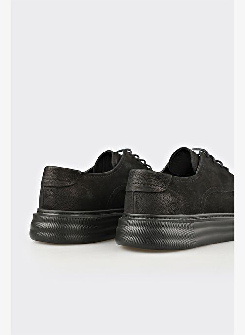 Siyah Deri Erkek Günlük Ayakkabı - Görsel 6