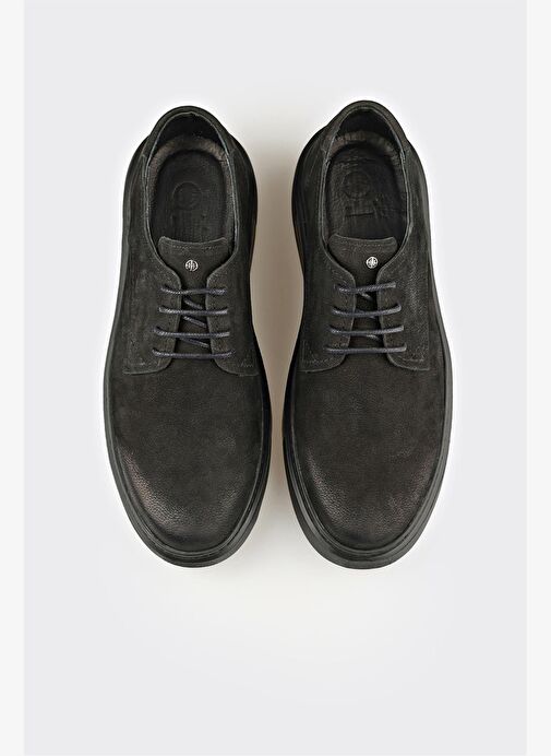 Siyah Deri Erkek Günlük Ayakkabı - Görsel 5