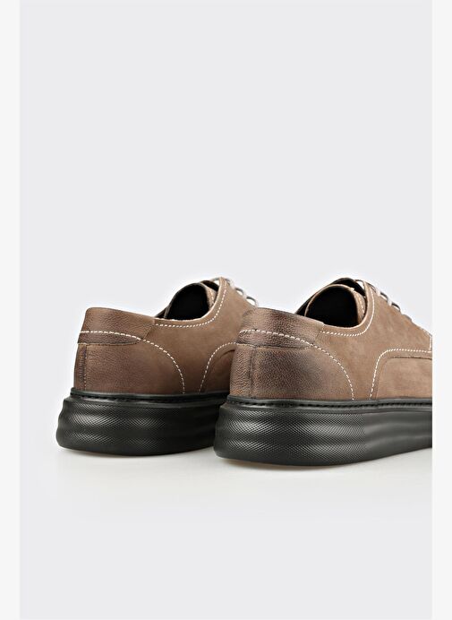 Gri Deri Erkek Günlük Ayakkabı - Görsel 6