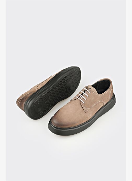 Gri Deri Erkek Günlük Ayakkabı - Görsel 4