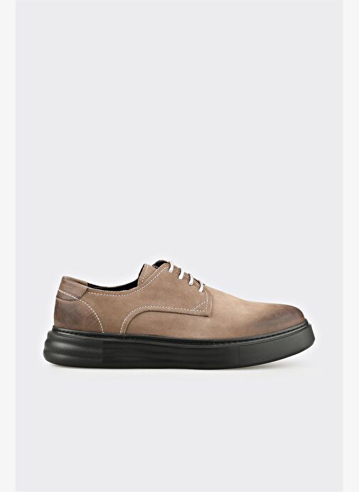 Gri Deri Erkek Günlük Ayakkabı - Görsel 2