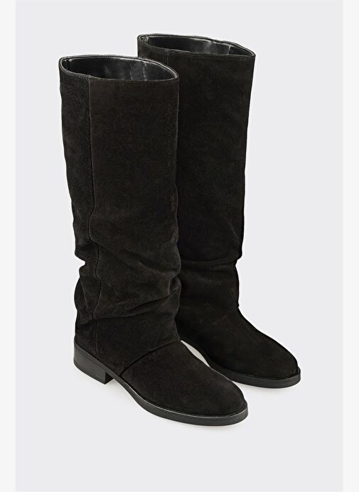 Siyah Deri Kadın Çizme - Görsel 3