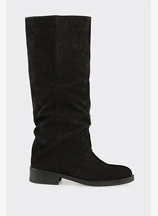 Siyah Deri Kadın Çizme - Görsel 2