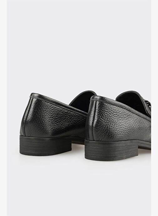 Siyah Deri Kadın Günlük Ayakkabı - Görsel 6