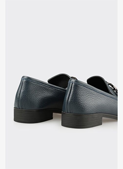 Lacivert Deri Kadın Günlük Ayakkabı - Görsel 6