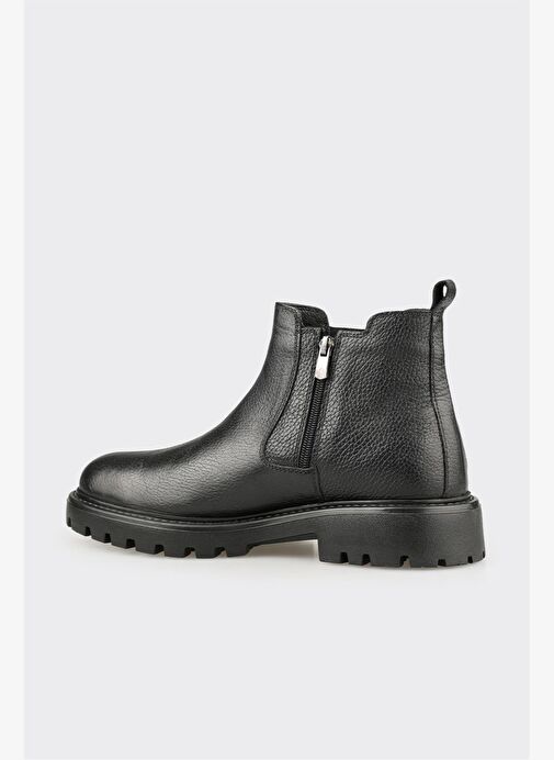 Siyah Deri Erkek Günlük Bot - Görsel 4