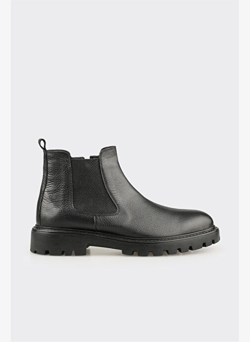 Siyah Deri Erkek Günlük Bot - Görsel 2
