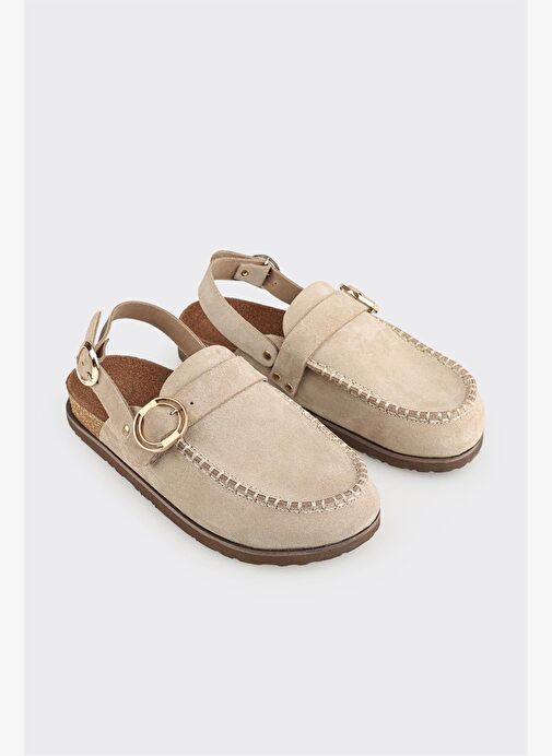 Vizon Deri Kadın Terlik - Görsel 3