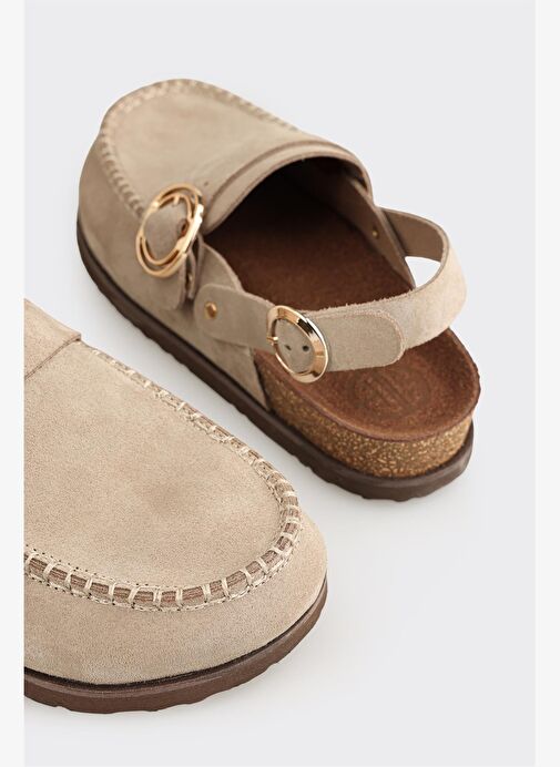 Vizon Deri Kadın Terlik - Görsel 6