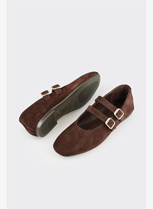 Kahve Deri Kadın Günlük Ayakkabı - Görsel 4