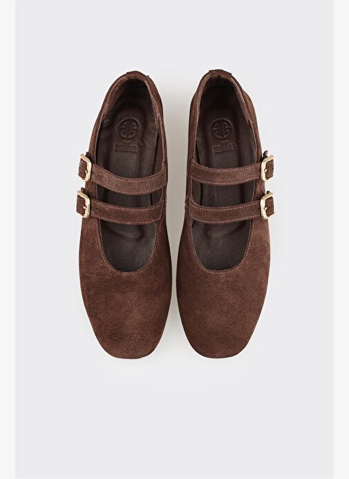 Kahve Deri Kadın Günlük Ayakkabı - Görsel 5