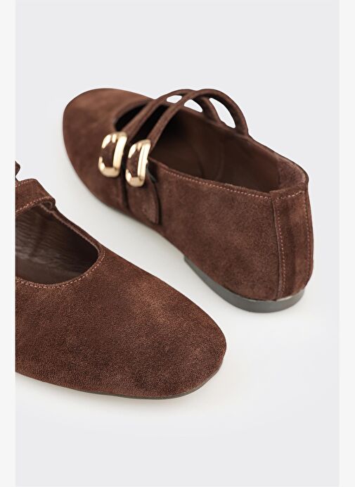 Kahve Deri Kadın Günlük Ayakkabı - Görsel 6