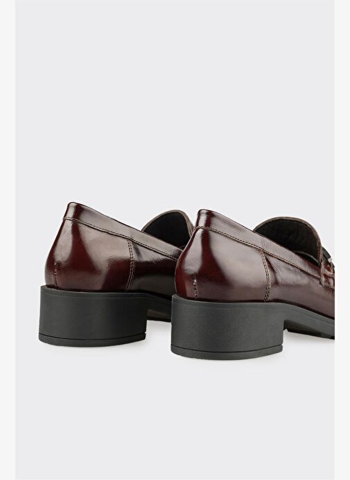 Kahve Deri Kadın Topuklu Ayakkabı - Görsel 6