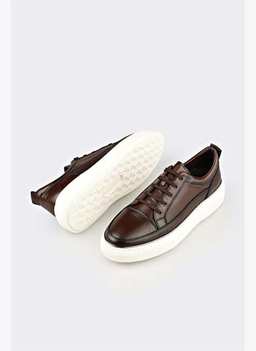 Kahve Deri Erkek Günlük Ayakkabı - Görsel 4