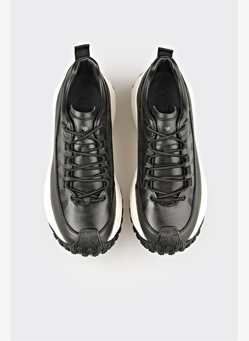 Siyah Deri Erkek Spor Ayakkabı - Görsel 5