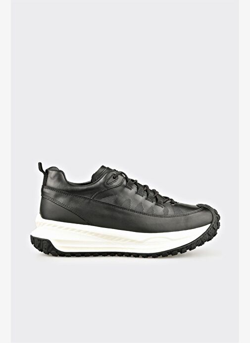 Siyah Deri Erkek Spor Ayakkabı - Görsel 2