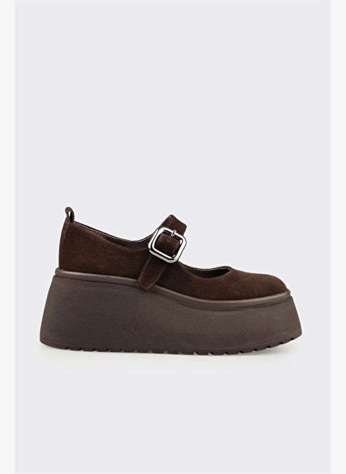 Kahve Deri Kadın Topuklu Ayakkabı - Görsel 2