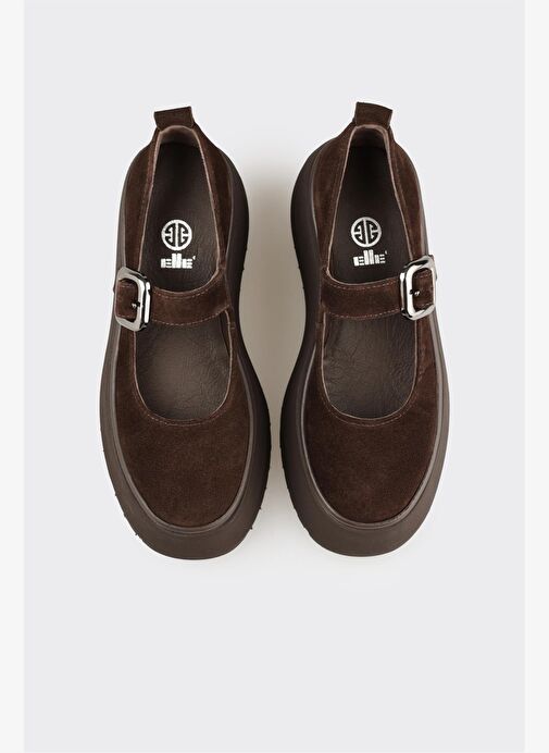 Kahve Deri Kadın Topuklu Ayakkabı - Görsel 5