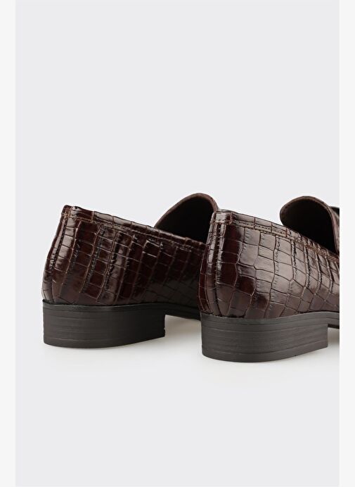 Kahve Deri Kadın Günlük Ayakkabı - Görsel 6