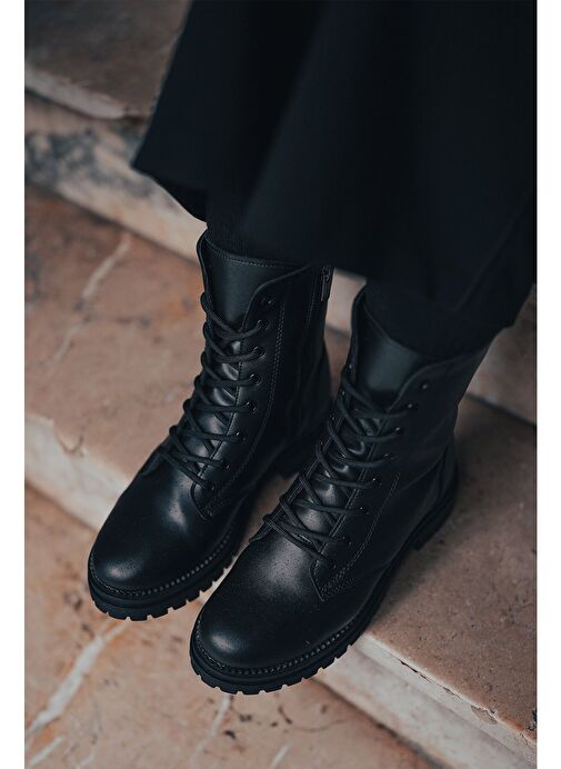 Marjin Kadın Postal Bot Celare Siyah - Görsel 5